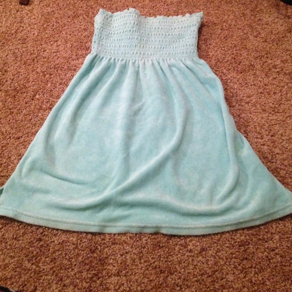 Blue cover up dress