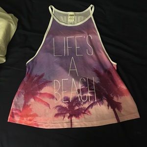 VS PINK Life's A Beach Jersey Tank