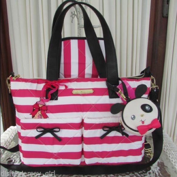Betsey Johnson Bags Betsey Johnson Diaper Bag Tote 3 Pc Set Poshmark