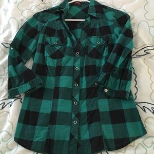 Forever 21 checkered button up