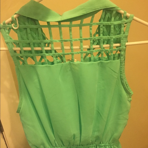 Mint green high Lo summer dress
