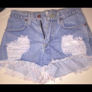 Brandy Melville, high-waisted jean shorts