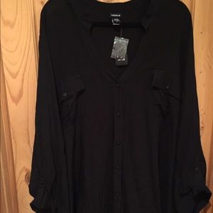 Super soft, never worn black button up