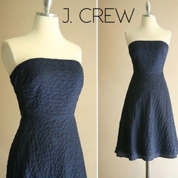 J. Crew Dresses & Skirts - J. Crew Embossed Cotton Strapless Dress