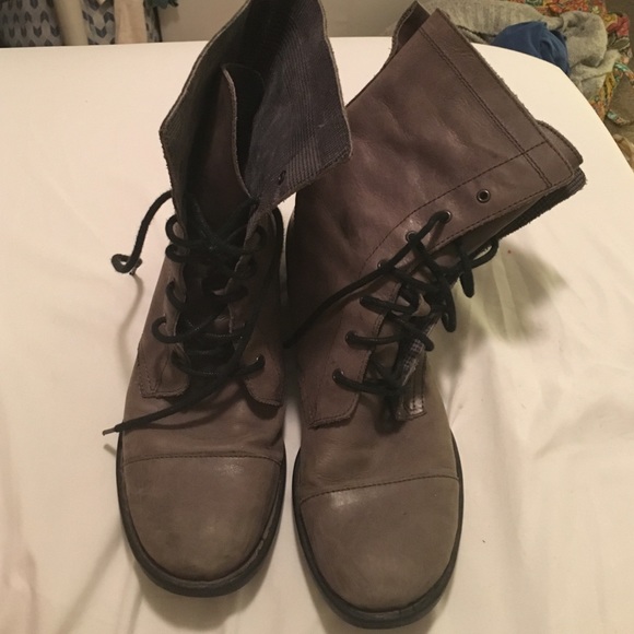 Grey Born combat boots