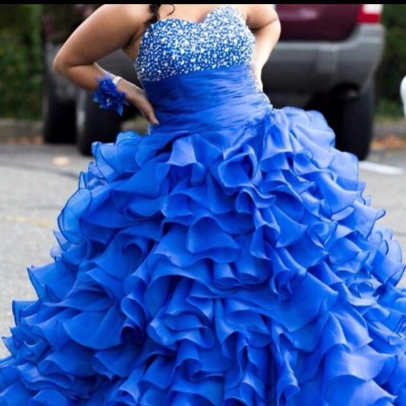 royal blue sweet 15 dress