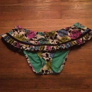 Betsey Johnson floral bathing suit bottom