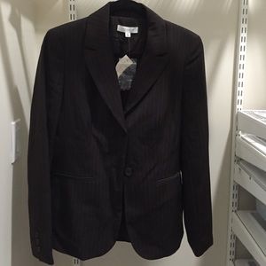 NEW Ann Taylor Brown Striped Blazer 6