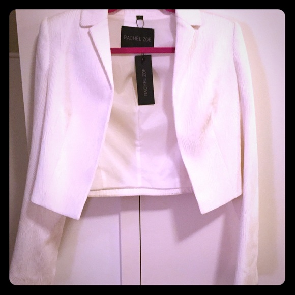 White cropped blazer!