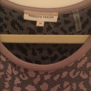 Rebecca Taylor light pink and grey print dress