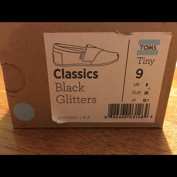 Toms toddler size 9 glitter