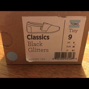 Toms toddler size 9 glitter