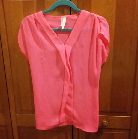 NWOT neon pink short sleeved top - Picture 4 of 4