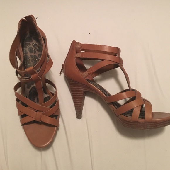 Jessica Simpson cognac heels