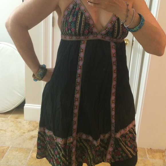 Target Floral/paisley stripe. Black sundress