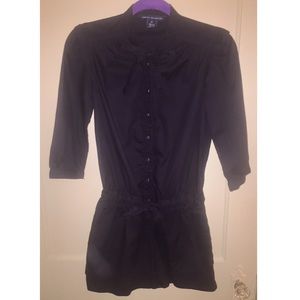 French Connection black long-sleeve romper French Connection black long-sleeve romper