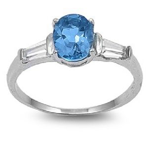 Genuine Blue Topaz Ring