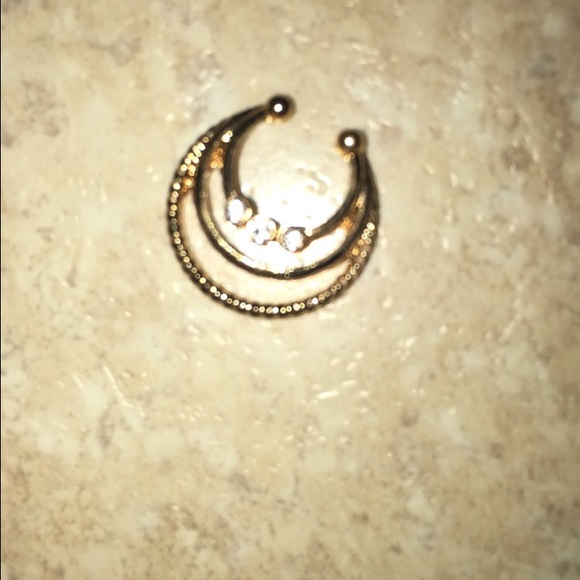 Gold Faux Septum Ring - Picture 2 of 2