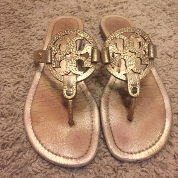 Gold Tory Burch Miller sandal
