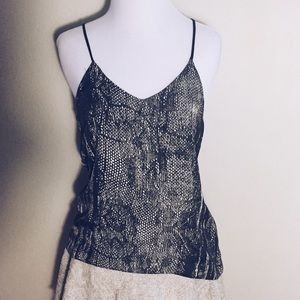 Snake skin print tank