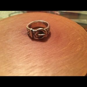 James Avery Sterling Silver Belt & Floral Ring