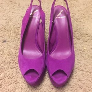 Brian Atwood magenta heels