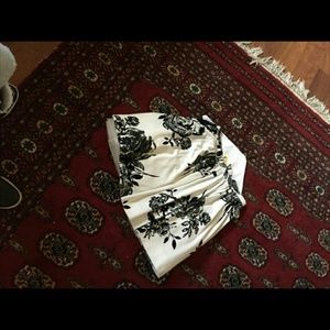 Black and white miniskirt