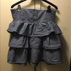 Jean blue layer skirt!