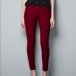 Zara maroon/burgundy jeans❤️