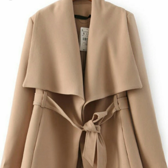 Tan lapel coat