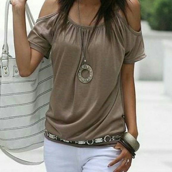 Cold shoulder t shirt
