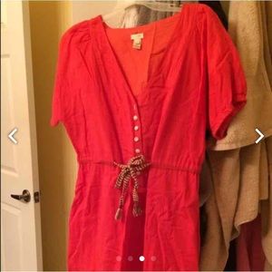 J crew orange cotton sundress