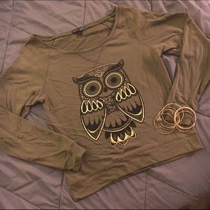 ‼️SALE‼️Beautiful owl crew neck!