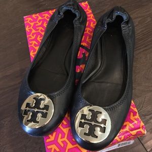 Tory Burch black Reva flats size 8