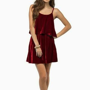 Cute red velvet dress