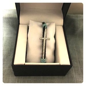 Leather Cross Bracelet