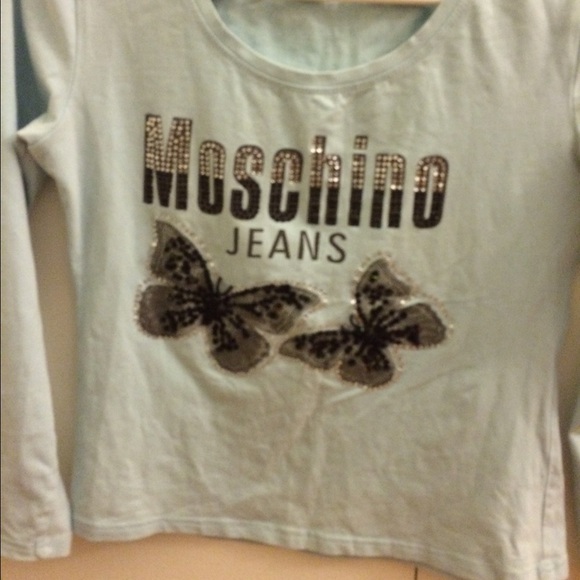 Authentic Moschino baby blue shirt