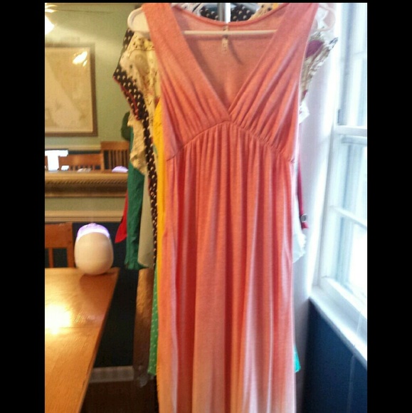 Peach Ombre Maxi Dress