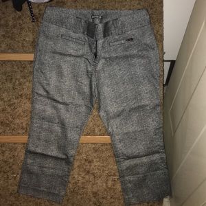 Express gray crop pants