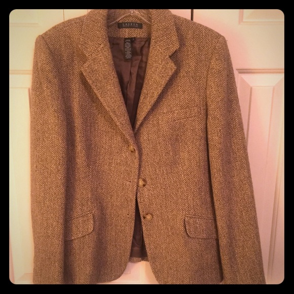 LAUREN Ralph Lauren Herringbone Wool Blend Blazer
