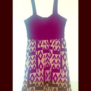 Black and brown dress