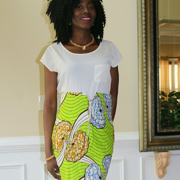 Sale!!! African Ankara pencil skirt - Picture 4 of 4
