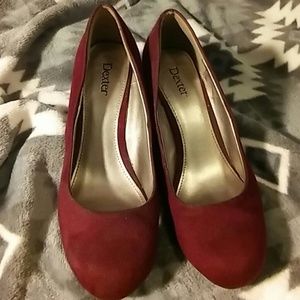 Burgundy Maroon Wedges