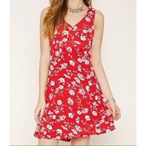 Forever 21 Floral Empire Waist Dress