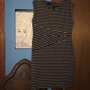 Striped Black and White Dress