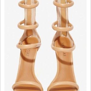 Black open toe stiletto