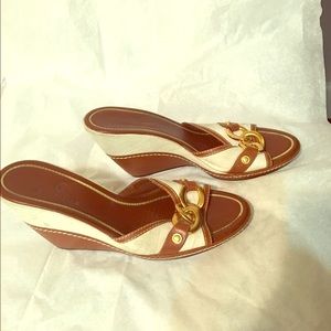 Cole haan slide in cream color sandals