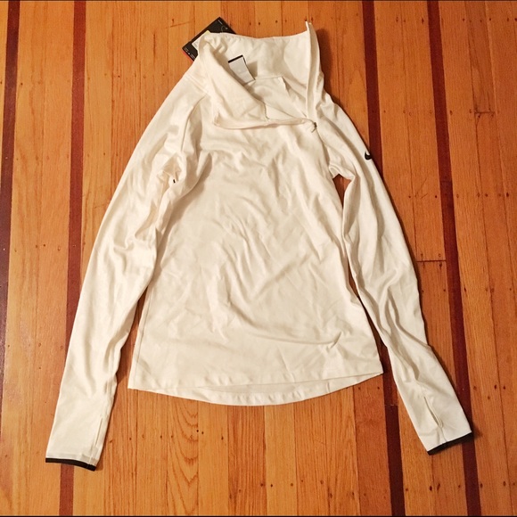 White Nike half-zip top, S