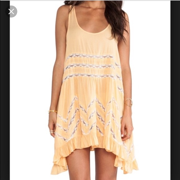 Free People Voile and Lace Trapeze Dress