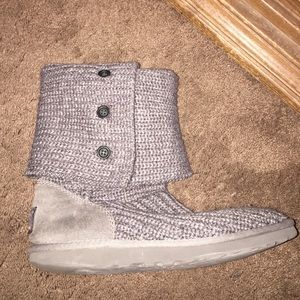 Gray knitted uggs
